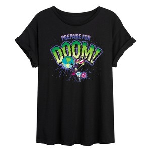 Women's - Invader Zim - Prepare For Doom Oversized Graphic T-Shirt - 1 of 4