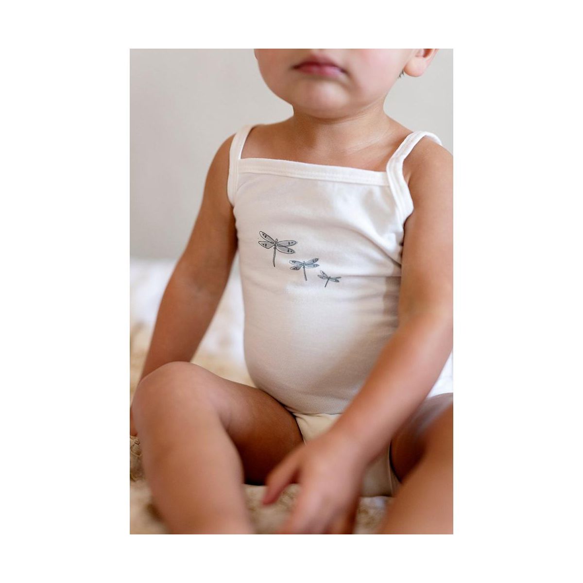 Ely's & Co. Cotton Baby Boy Bodysuits-Undershirts Blue - 3 Pack, Stripes, Diamonds, Dragonfly - thumbnail 2