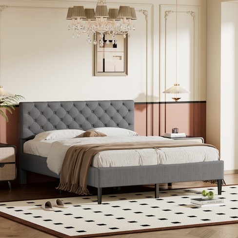 Wood and linen deals headboard