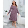 WhizMax Women's Classic Ribbed Knit Sweater Dress Plus Size Stretchy Comfy Casual Fall Dress - 4 of 4