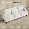 GYIIYUO 89" 3 Seater Sofa Couch with Deep Seats, Upholstered Sofa with Armrests, Comfy Couches for Living Room, Apartment and Office - 2 of 4