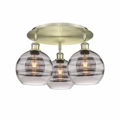 Rochester - 3 Light Flush Mount In Industrial Style-10.88 Inches Tall and 19.75 Inches Wide