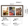 Americanflat 8x16 Collage Picture Frame with Three 5x7 Displays in Walnut- Composite Wood with Shatter Resistant Glass Wall - 2 of 4