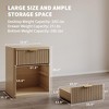 Bedside Table Nightstand with Bedside Storage, Bedroom Side Table and Organizer, Functional and Fluted Nightstand - 3 of 4