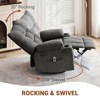 Swivel Rocker Recliner Chair with Heat and Massage,360 Degree Swivel Rocking Single Sofa with Cup Holders - 4 of 4