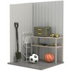 Resenkos Storage Garden Shed,Garden Sheds,Outdoor 3.3' x 3.4' Lean-to Garden Storage Shed with Lockable Door, Gray - 4 of 4