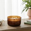 3-Wick Amber Glass Wooden Wick Coconut and Honey Jar Candle 20oz - Threshold™ - 2 of 3