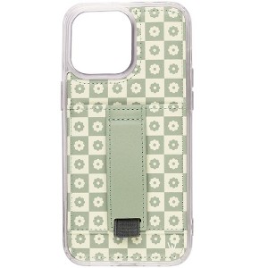 Walli Cases Blooming Check Phone Case with Wallet and Finger Strap - 1 of 4