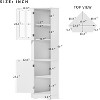Tall Bathroom Corner Storage Cabinet,Free Standing Corner Storage Cabinet with Adjustable Shelves and Doors,Open Storage for Bathroom Kitchen - 2 of 4