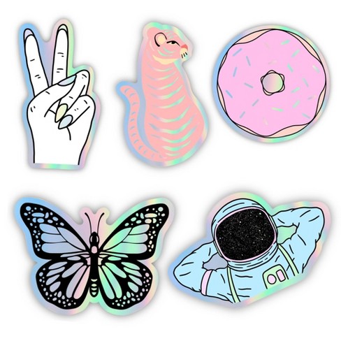 Big Moods Positive Vibes Clear Sticker Pack 10pc : Target
