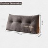 Bekrvio Velvet Wedge Headboard Pillow, Bed Rest Reading Backrest Cushion with Removable Cover & Side Pockets for Daybed & Couch - 2 of 4