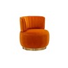 CAVINAS Teddy Fabric Cuddle Barrel Swivel Accent Chair with Mid-Height Back,Upholstered Swivel Living Room Chairs,Reading Chairs for Living Room - 2 of 4