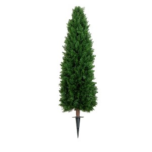 Nearly Natural 4-ft UV Resistant Artificial Cedar Plant with Integrated Ground Stake (Indoor/Outdoor) - Set of 2 - 1 of 1