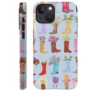 BONGEEK Generic Case Compatible with iPhone 15,Scratch Resistant Hybrid 2-Layer Hard Shell Phone Case,Cowgirl Boots Western Flower Aesthetic - 1 of 4