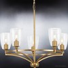 Urban Ambiance Luxury Transitional Chandelier 12.5''H x 25.25''W,  Brushed Bronze Finish,  Coronado Collection, UHP4251 - 4 of 4