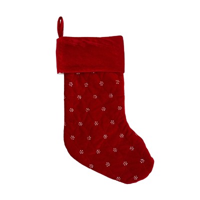 Season's Designs 20In Red Pleated Stocking
