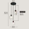 HOMLUX Modern Glass Chandelier 3-Light Kitchen Dining Room Ceiling Light Fixture - 3 of 4