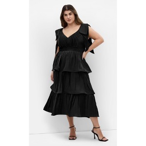 City Chic Women's Betty Bow Midi Dress - Black