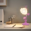YIYIBYUS Pink Modern Flower Shaped Table Lamp with Acrylic Shade for Bedroom - 3 of 4