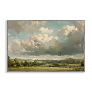 Stupell Industries Sunlit Clouds over Countryside Black Framed Giclee Art - 1 of 4