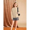 Clearlove Girls' Classic Cable Knit Button Front Cardigan Round Neck Chunky Sweater Jacket for School & Play - 3 of 4