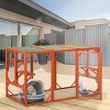 AZL1 Life Concept Pet Crates and Houses Outdoor Cat Cage with Weatherproof Roof and Adjustable Platforms for Safe Playtime, Orange, 70.9"*31.5"*31.5" - 2 of 4