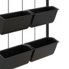 Okak Wall Planter 3-Tier with 6 Pots Self Draining, Easy Mount Indoor Outdoor Hanging Garden for Vegetables, Flowers, Herbs - 4 of 4