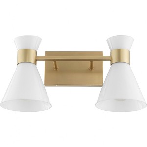 Quorum Lighting Beldar 2 - Light Vanity in  Aged Brass - 1 of 1