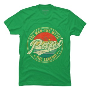 Men's Design By Humans Vintage Sunset Papi, The Man, Myth, Legend By COVI T-Shirt - 1 of 2