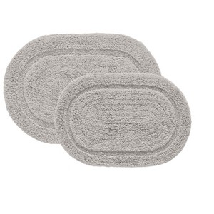 Kate Aurora Spa Retreat 100% Pile Cotton 2 Piece Oval Bath Rug Set - 1 of 2