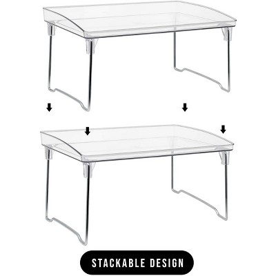 Sorbus 2 Tier Foldable Storage Shelf Organizer Stand Racks - for Undersink, Kitchen Cabinets, Pantry, Countertops — фото 2