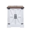 NicBex Mobile End Table with Lockable Wheels,Narrow Coffee Table with 5mm Thick Fluted Tempered Glass,Golden Round Rod,Living Room - 3 of 4