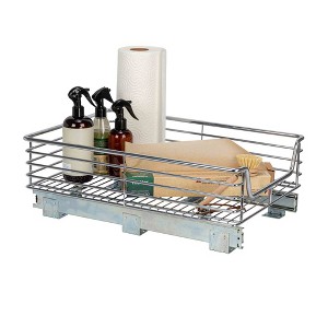 Glidez Multipurpose Chrome-Plated Steel Pull-Out/Slide-Out Storage Organizer for Under Cabinet Use - Chrome - 1 of 4