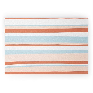 Sunshinecanteen Mesa Desert Pastel Stripes Looped Vinyl Welcome Mat - Society6 - 1 of 4