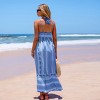 Women's Printed Crochet Top Tassel Tie Maxi Dress - Cupshe - 3 of 4