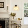 Rennnsan Malveny 11"W Hardwired 1-Light Bubble Frosted Glass Modern Dimmable Wall Sconce in Black - 4 of 4