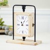 VIP Wood 12 in. Brown Reversible Clock 4x6 Photo Frame - 3 of 4