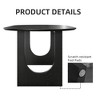 PexFix 67" x 33.5" Black Solid Wood Dining Table Oval Kitchen Tables with Arched Legs Modern for Dining Room - 3 of 4