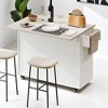 Kitchen Island Cart with Tilt-Out Trash Cabinet, Drop Leaf, 2 Drawers, Adjustable Shelves, Spice Rack, Towel Rack, Mobile Storage for Dining Room - 3 of 4
