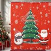 LunaLulinlk Christmas Tree Festival Fabric Shower Curtain, 72"x 72" Cloth Shower Curtain - 2 of 4
