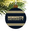 Monmouth University Official Stripes Wood Christmas Tree Holiday Ornament - 4 of 4