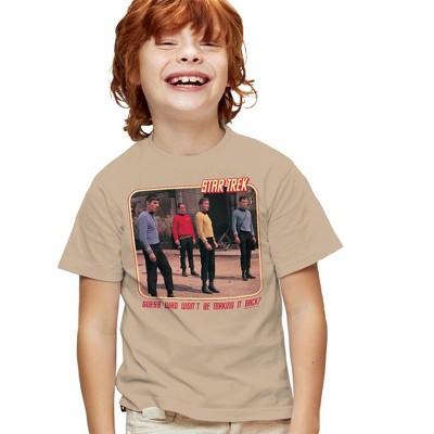 Boys' Star Trek Red Shirt Blues T-Shirt Sand Small