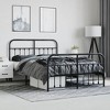 vidaXL Metal Bed Frame with Headboard and Footboard Black 53.1 in.x74.8 in. - 4 of 4