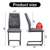 LOVMOR Dining Chairs Set, kitchen & Dining Room Chairs with Metal Legs and Faux Leather Padded Seat, kitchen Chairs w/ High Back - 2 of 4