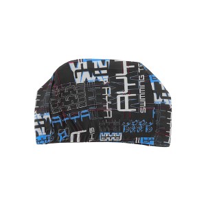 Unique Bargains Polyester Geometric Pattern Swim Cap 5.91"x8.27" Dark Blue White 1 Pc - 1 of 4