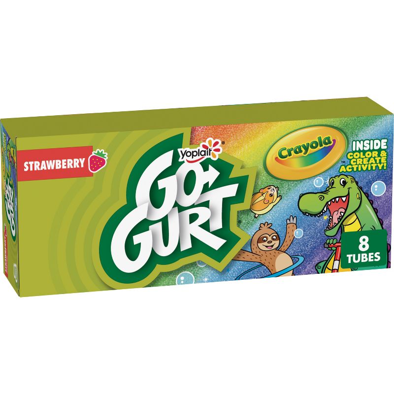 Yoplait Go-Gurt Strawberry Fat Free Kids&#39; Yogurt - 8pk/2oz Tubes, 1 of 9