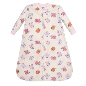 Hudson Baby Infant Girls Long-Sleeve Fleece Sleeping Bag, Baby Bird - 1 of 2