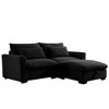 86.6" Corduroy Cloud L-Shaped Modular Sectional Sofa with Deep Seat & Storage Ottoman - 3 of 4
