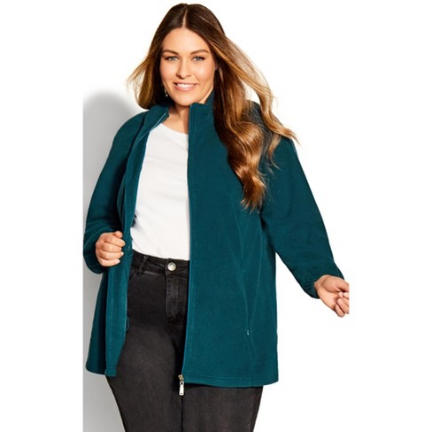 Plus size clearance polar fleece jacket