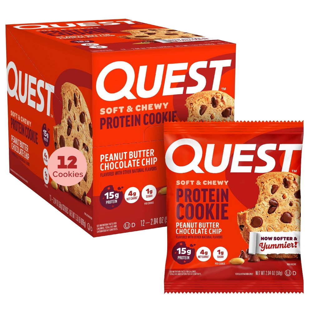 Quest Nutrition Protein Cookie - Peanut Butter Chocolate Chip - 12ct